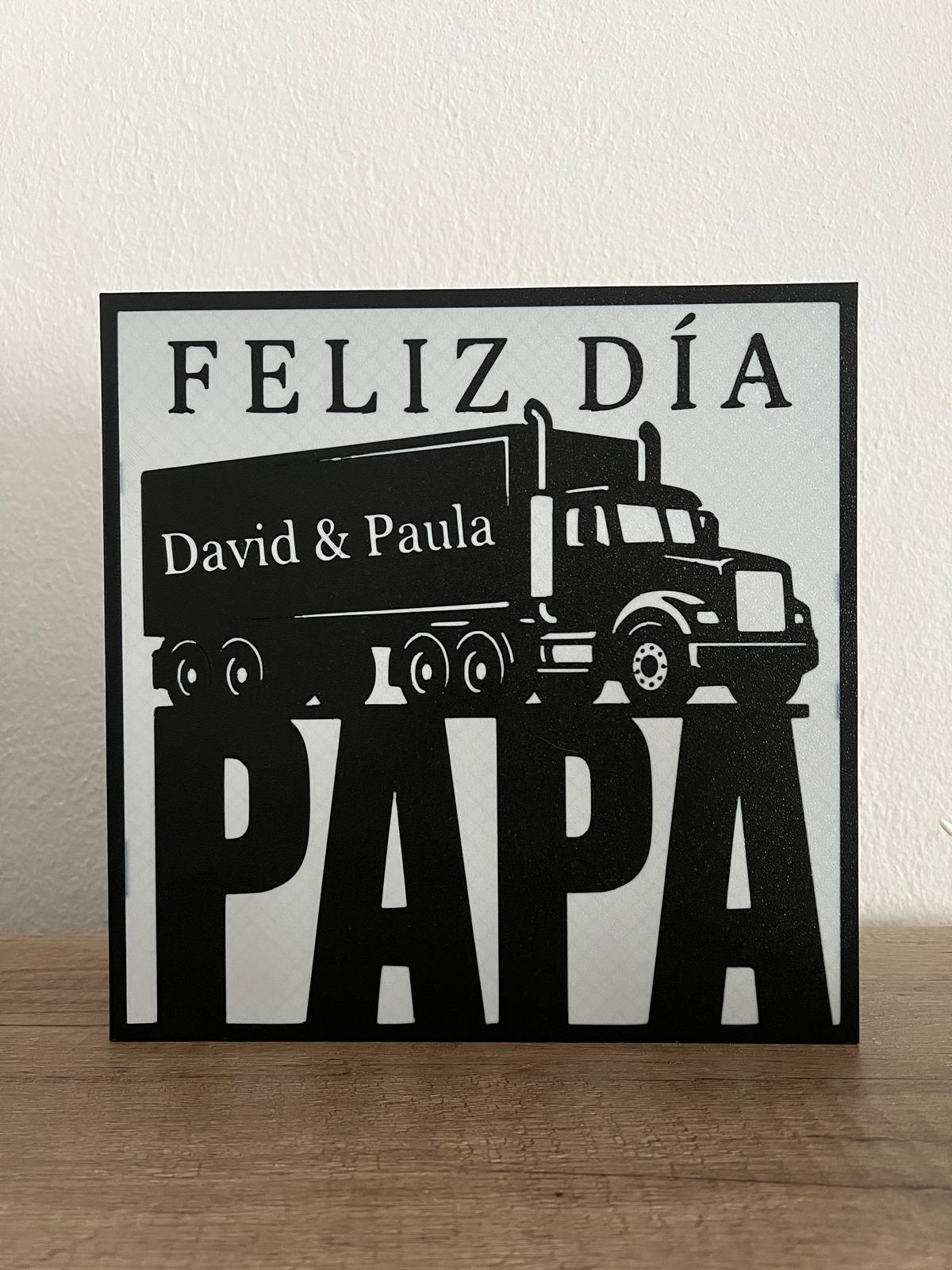 Lámina con imán Día del Padre Personalizada